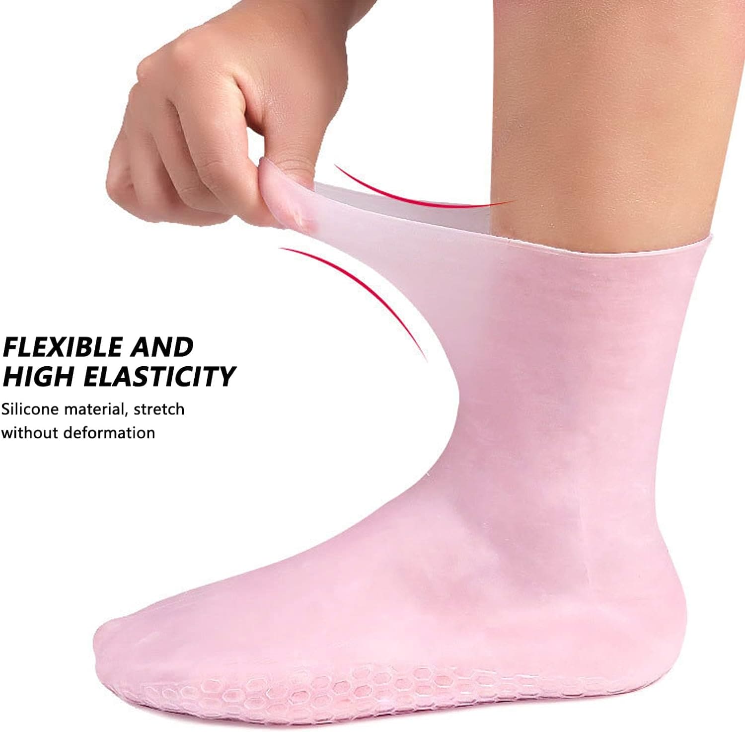 Silicon Gel Moisturizing Sock, Foot Care Protector, Women Foot Spa Pedicure Silicone Sock, Pedicure Socks For Dry Cracked Feet Heel And Soften Rough Skin Silicon Gel Moisturizing Sock, Foot Care Protector, Women Foot Spa Pedicure Silicone Sock, Pedicure Socks For Dry Cracked Feet Heel And Soften Rough Skin